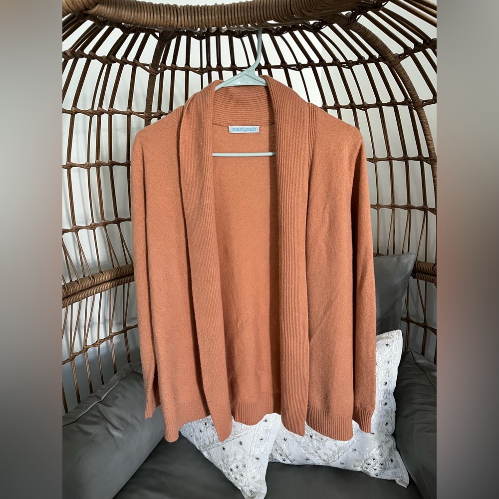 Cashmere Open Front Cardigan - M